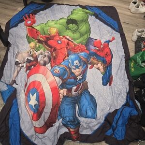 Avengers Comforter And Sheet Sets. Two Avengers Curtains